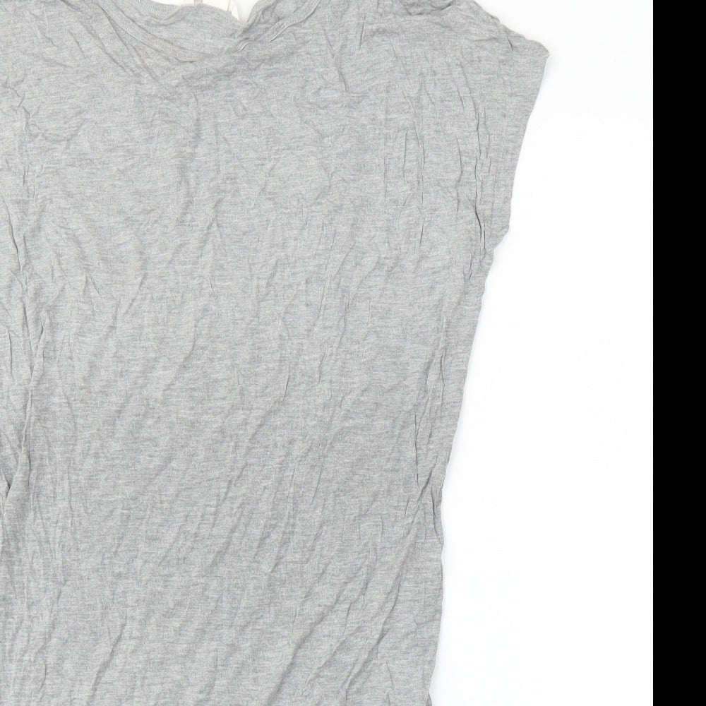 H&M Womens Grey   Tunic Blouse Size M