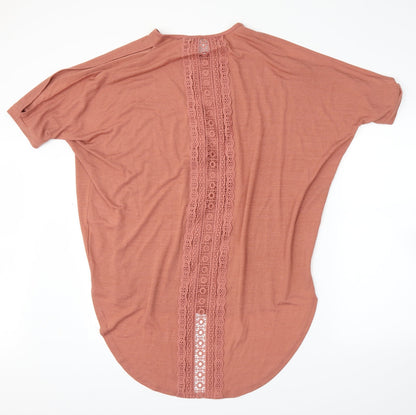 Womens UK Size M New Look Pink Tunic Blouse