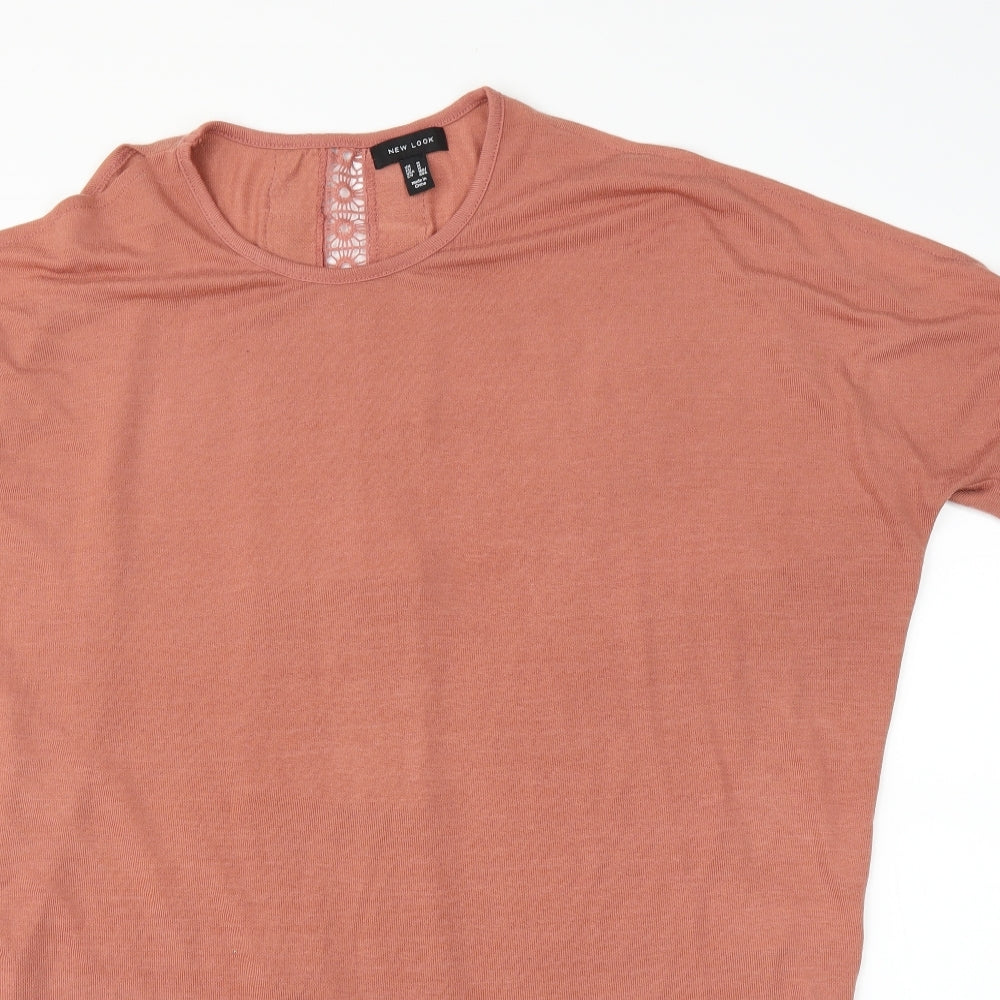 Womens UK Size M New Look Pink Tunic Blouse