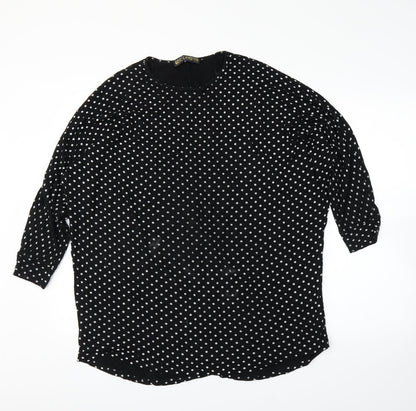 Womens UK Size M Quiz Black Basic Blouse