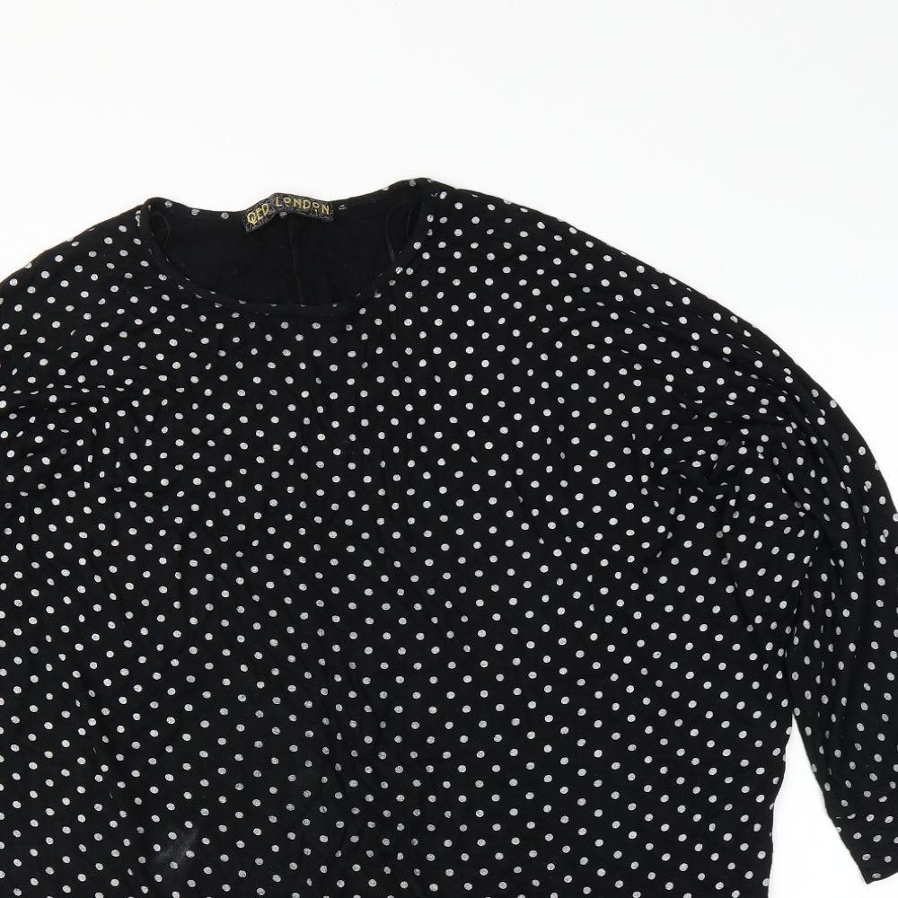 Womens UK Size M Quiz Black Basic Blouse