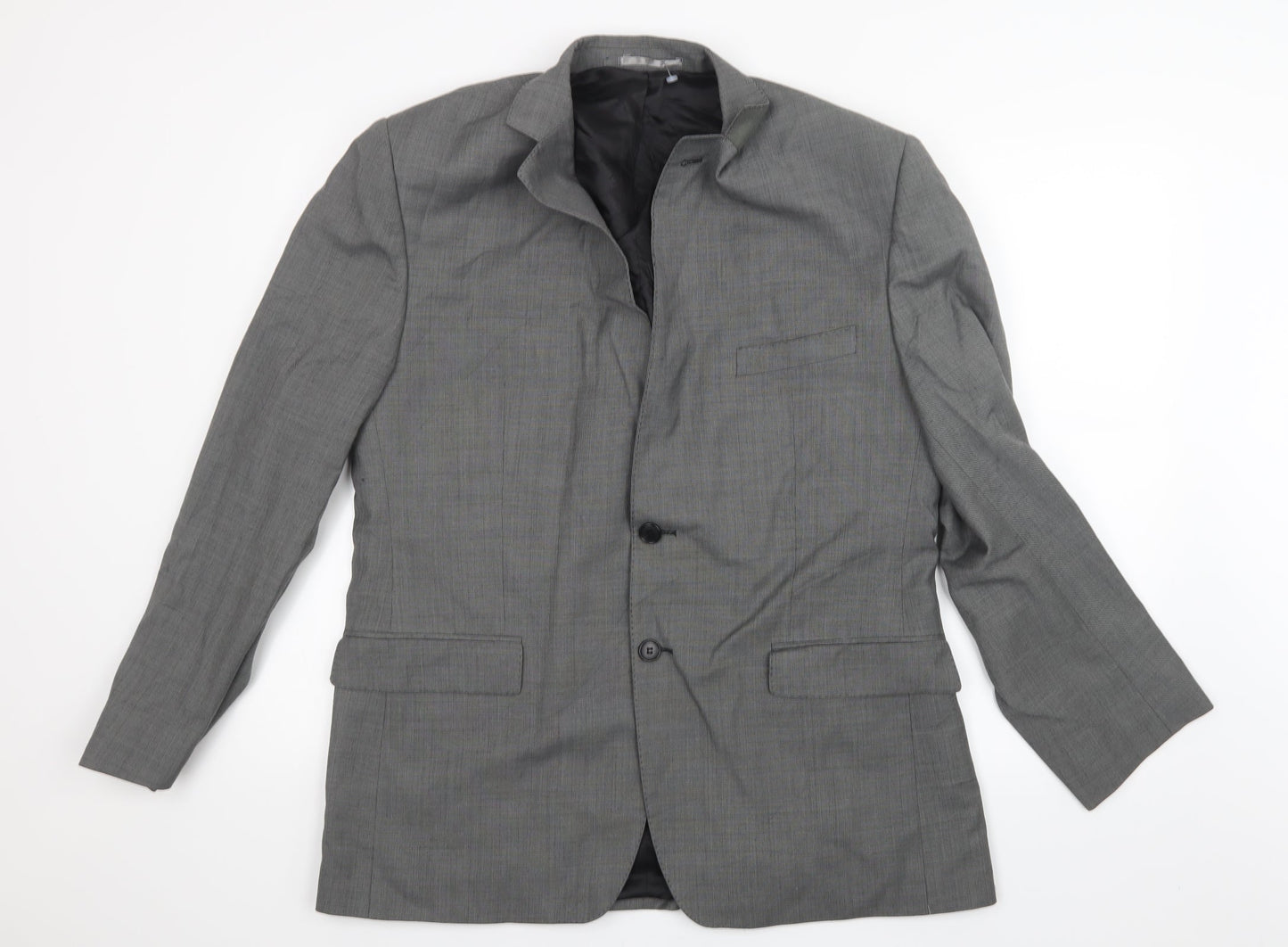 Mens UK Size 38 Racing Green Regular Grey Suit Jacket