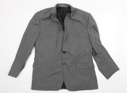 Mens UK Size 38 Racing Green Regular Grey Suit Jacket