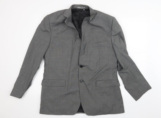 Mens UK Size 38 Racing Green Regular Grey Suit Jacket