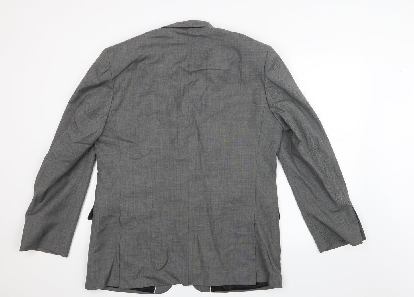 Mens UK Size 38 Racing Green Regular Grey Suit Jacket