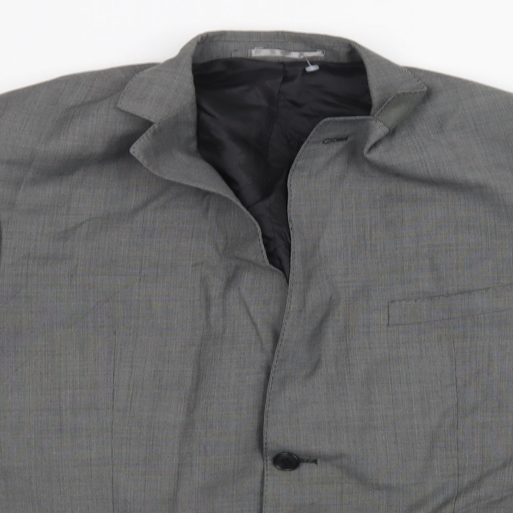 Mens UK Size 38 Racing Green Regular Grey Suit Jacket
