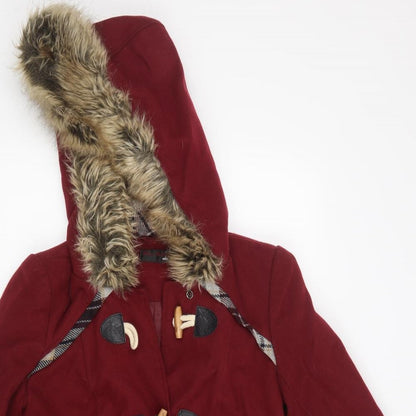 Miss Selfridge Womens Red   Pea Coat Coat Size 6