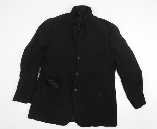 George Mens Black   Jacket Suit Jacket Size 42