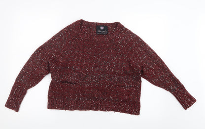 Atmosphere Womens Red  Knit Pullover Jumper Size 14