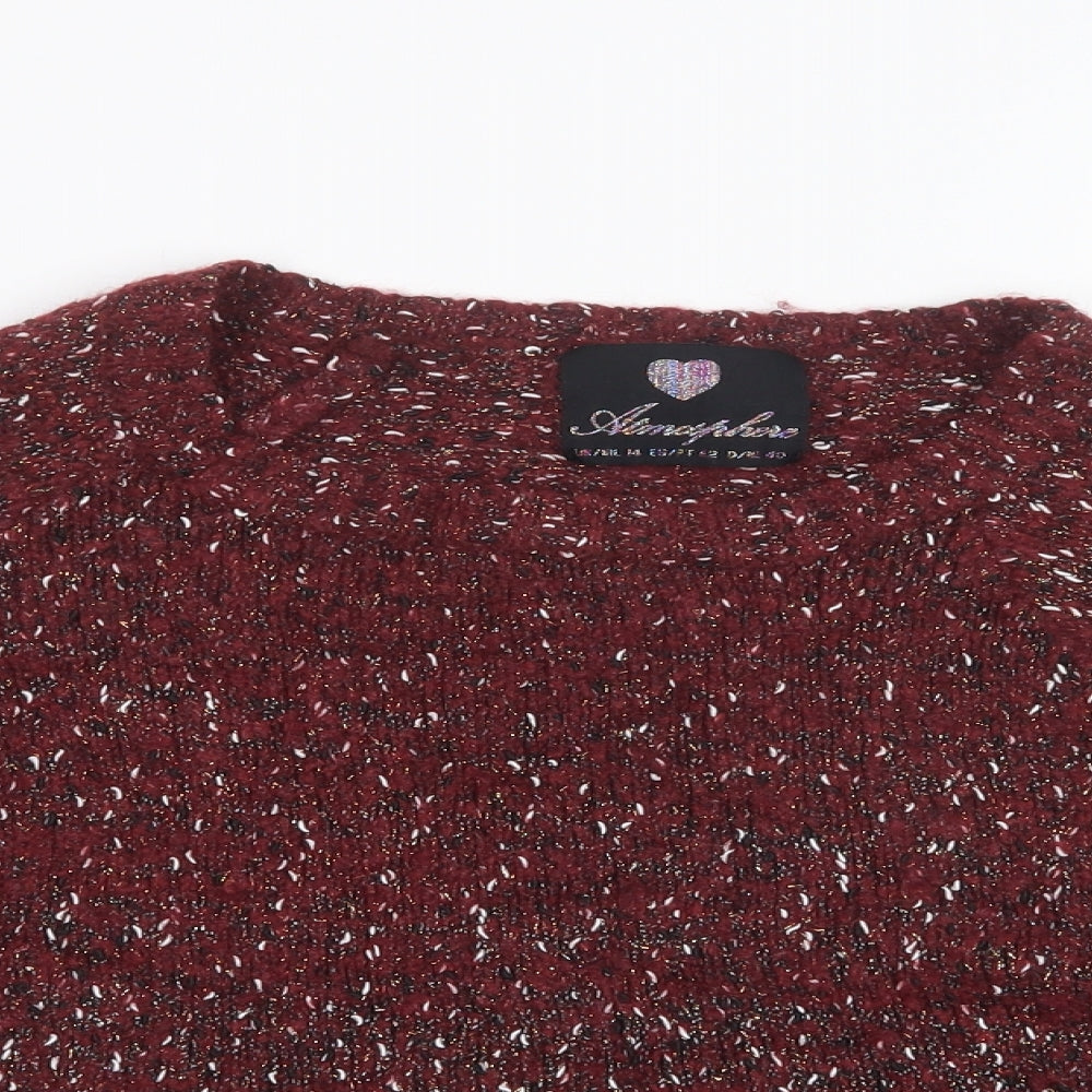 Atmosphere Womens Red  Knit Pullover Jumper Size 14