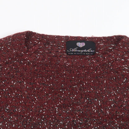 Atmosphere Womens Red  Knit Pullover Jumper Size 14