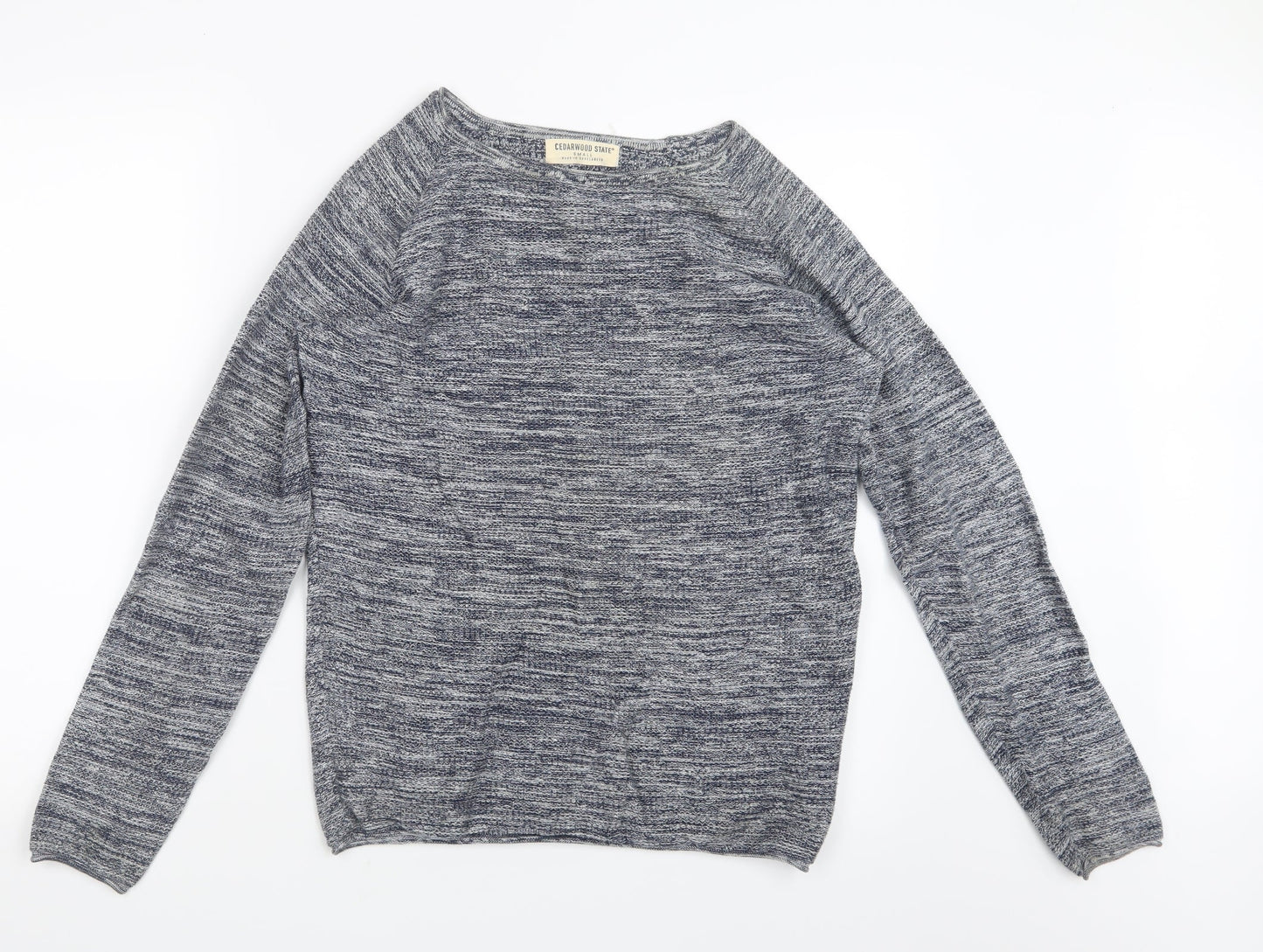 Cedar Wood State Mens Blue  Knit Pullover Jumper Size S