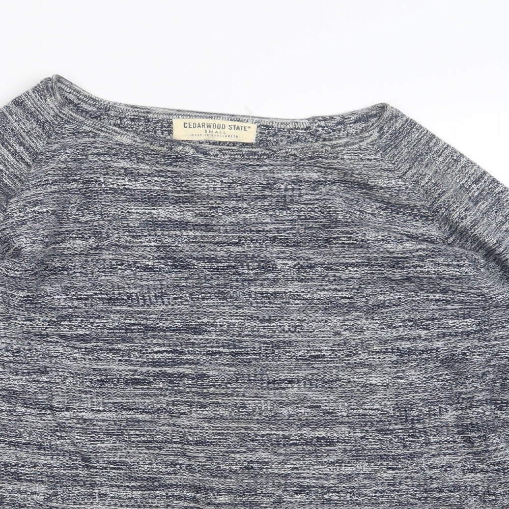 Cedar Wood State Mens Blue  Knit Pullover Jumper Size S