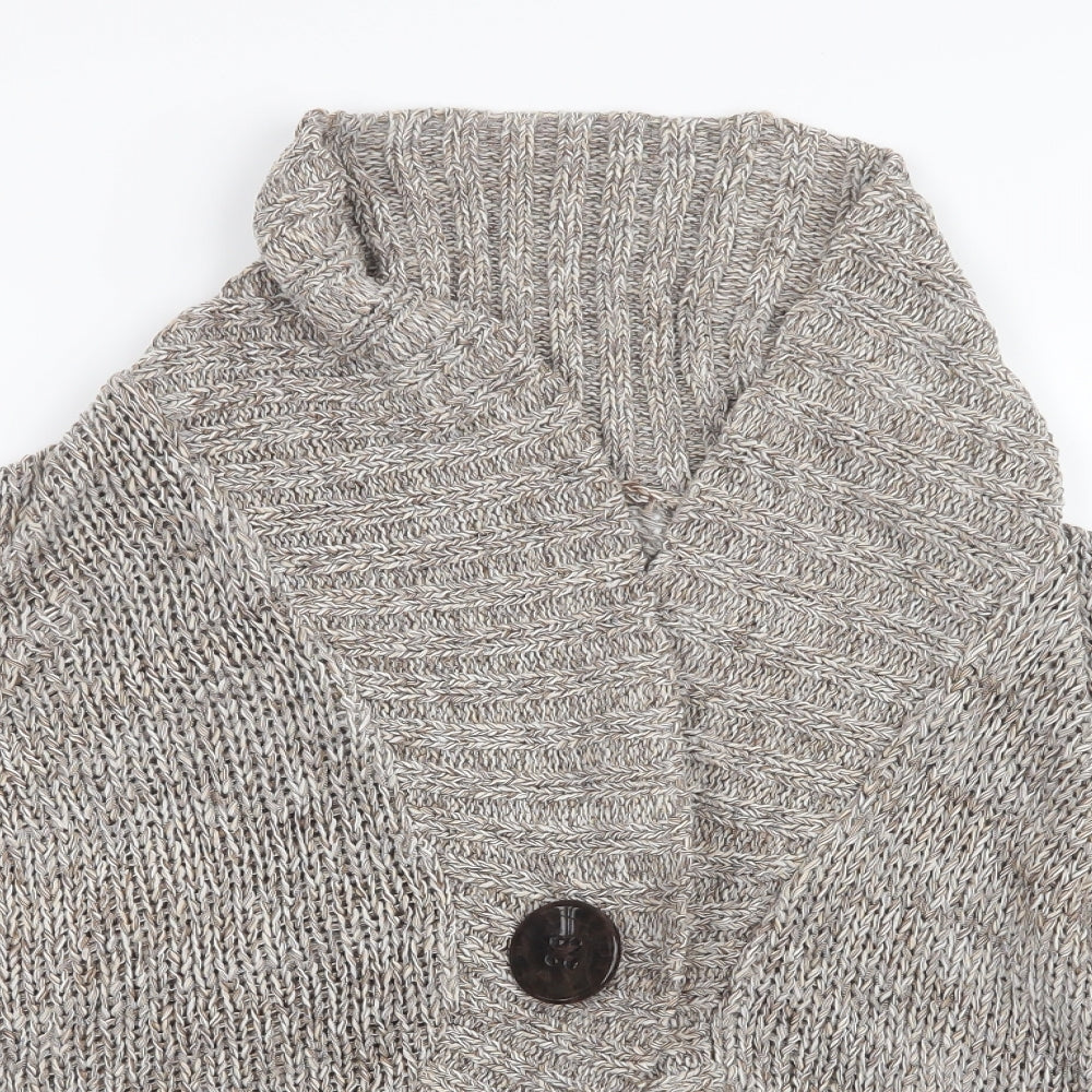 Marks and Spencer Womens Beige  Knit Cardigan Jumper Size 12
