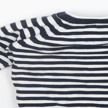 F&F Boys Blue Striped Knit Pullover Jumper Size 3-6 Months