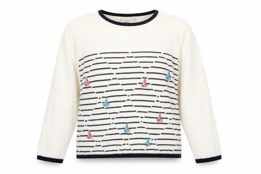 Mudflower Womens Ivory  Knit Pullover Jumper Size S