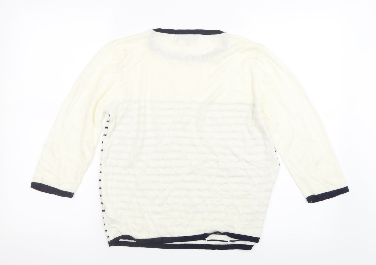 Mudflower Womens Ivory  Knit Pullover Jumper Size S