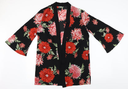 Atmosphere  Womens Black Floral  Cardigan Jumper Size 12