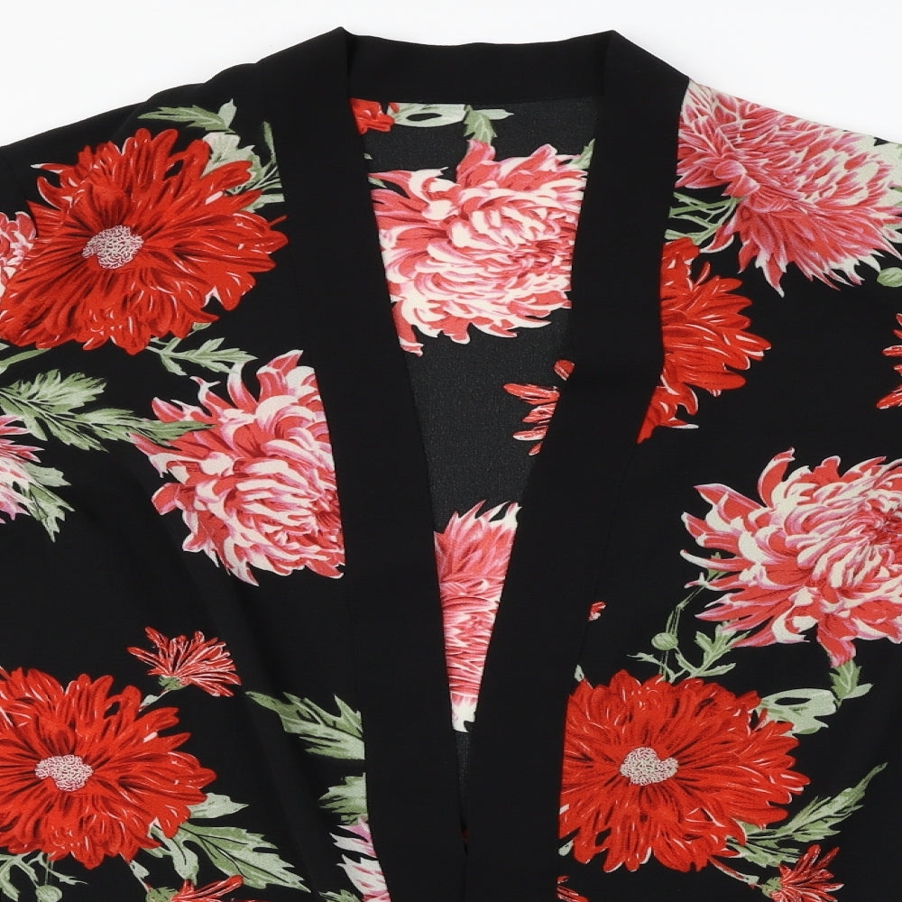 Atmosphere  Womens Black Floral  Cardigan Jumper Size 12