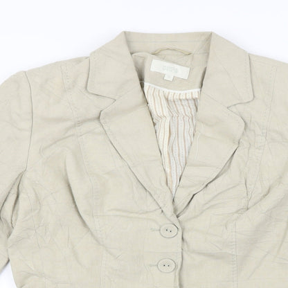 Womens UK Size 14 Marks and Spencer Beige Jacket