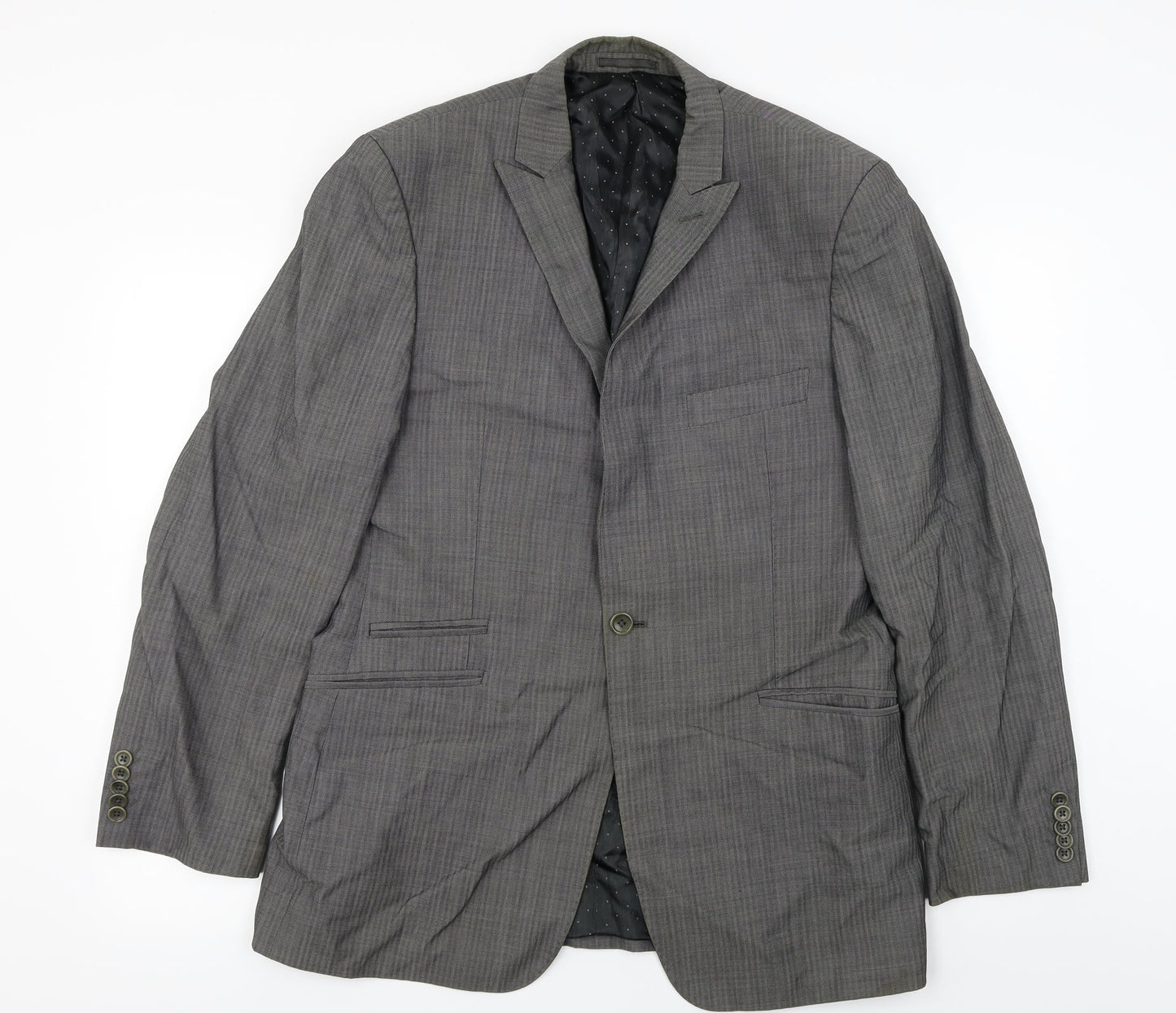 Mens UK Size 40 Fellini Regular Grey Suit Jacket