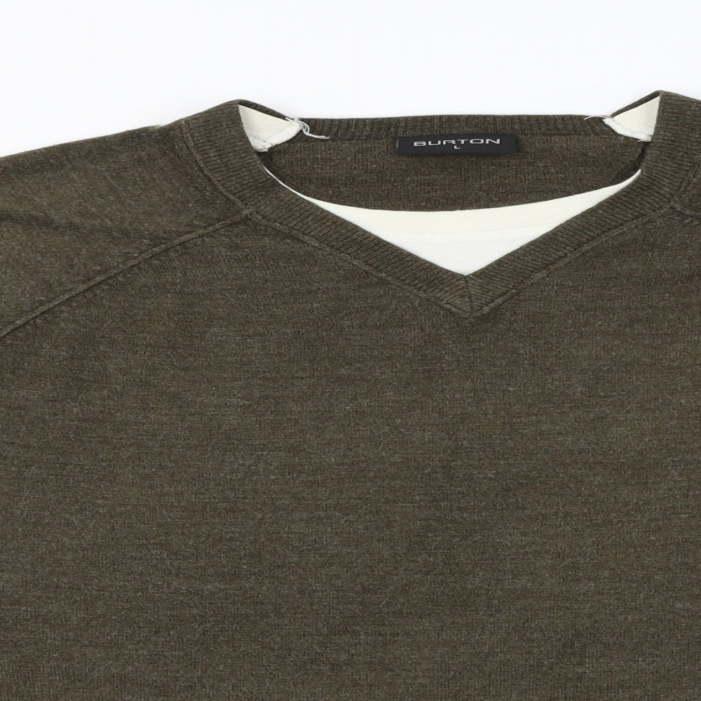 Burton Mens Grey   Pullover Jumper Size L
