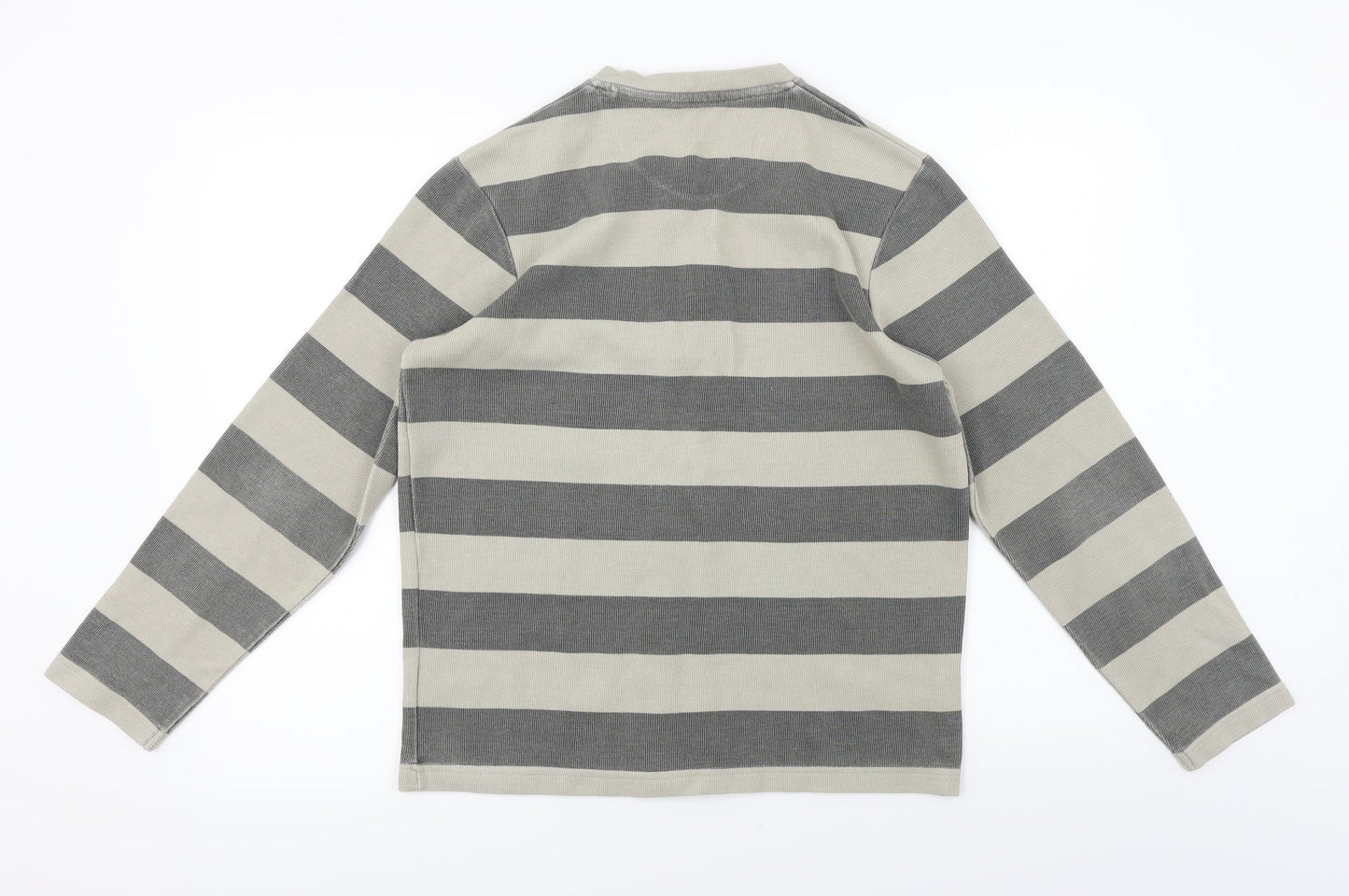 F&F Mens Beige Striped  Pullover Jumper Size S