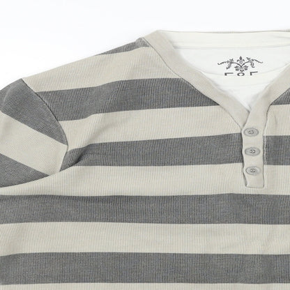 F&F Mens Beige Striped  Pullover Jumper Size S