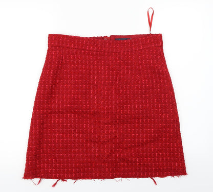 Marks and Spencer  Womens Red   A-Line Skirt Size 14