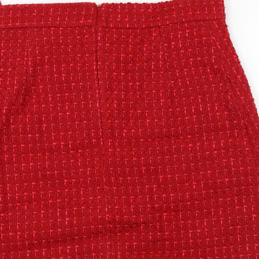 Marks and Spencer  Womens Red   A-Line Skirt Size 14