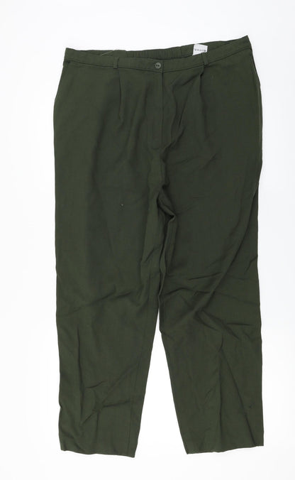 Womens UK Size 20 slimma Regular Fit  Green Trousers