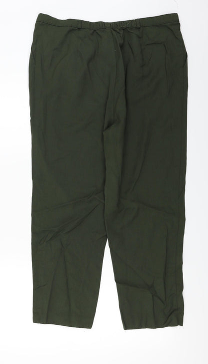 Womens UK Size 20 slimma Regular Fit  Green Trousers