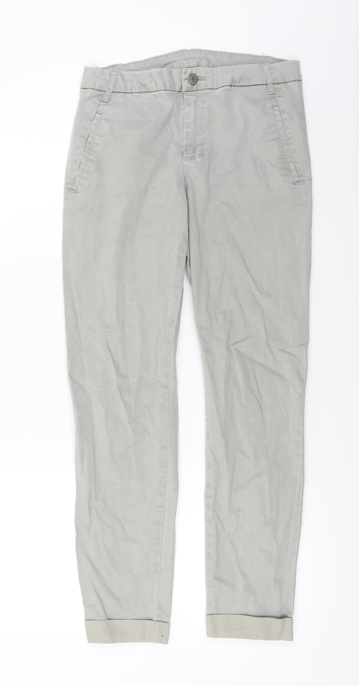 Womens UK Size 28 in Preworn Regular Fit  Grey Trousers