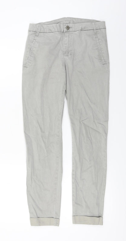 Womens UK Size 28 in Preworn Regular Fit  Grey Trousers