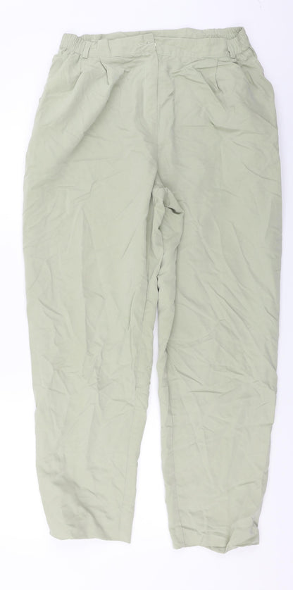 Womens UK Size 18 Preworn Regular Fit  Green Trousers