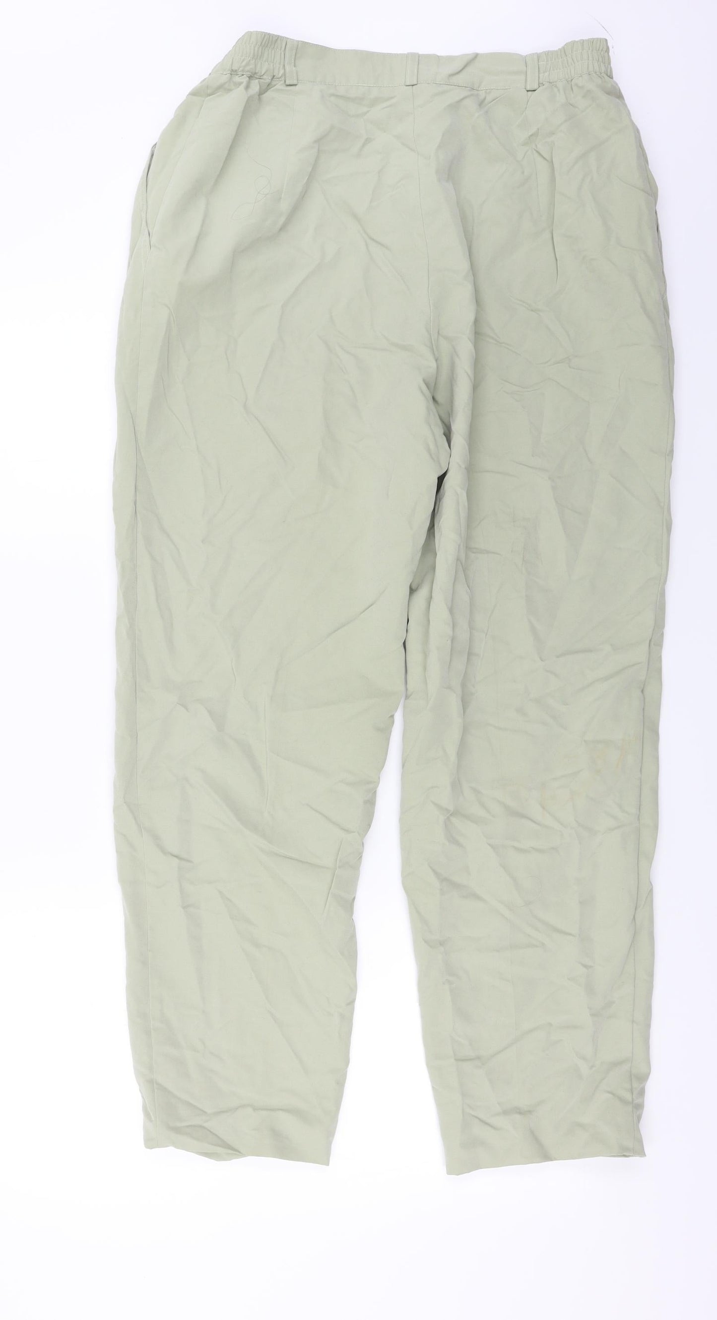 Womens UK Size 18 Preworn Regular Fit  Green Trousers