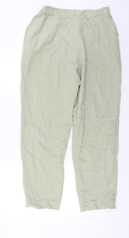 Womens UK Size 18 Preworn Regular Fit  Green Trousers