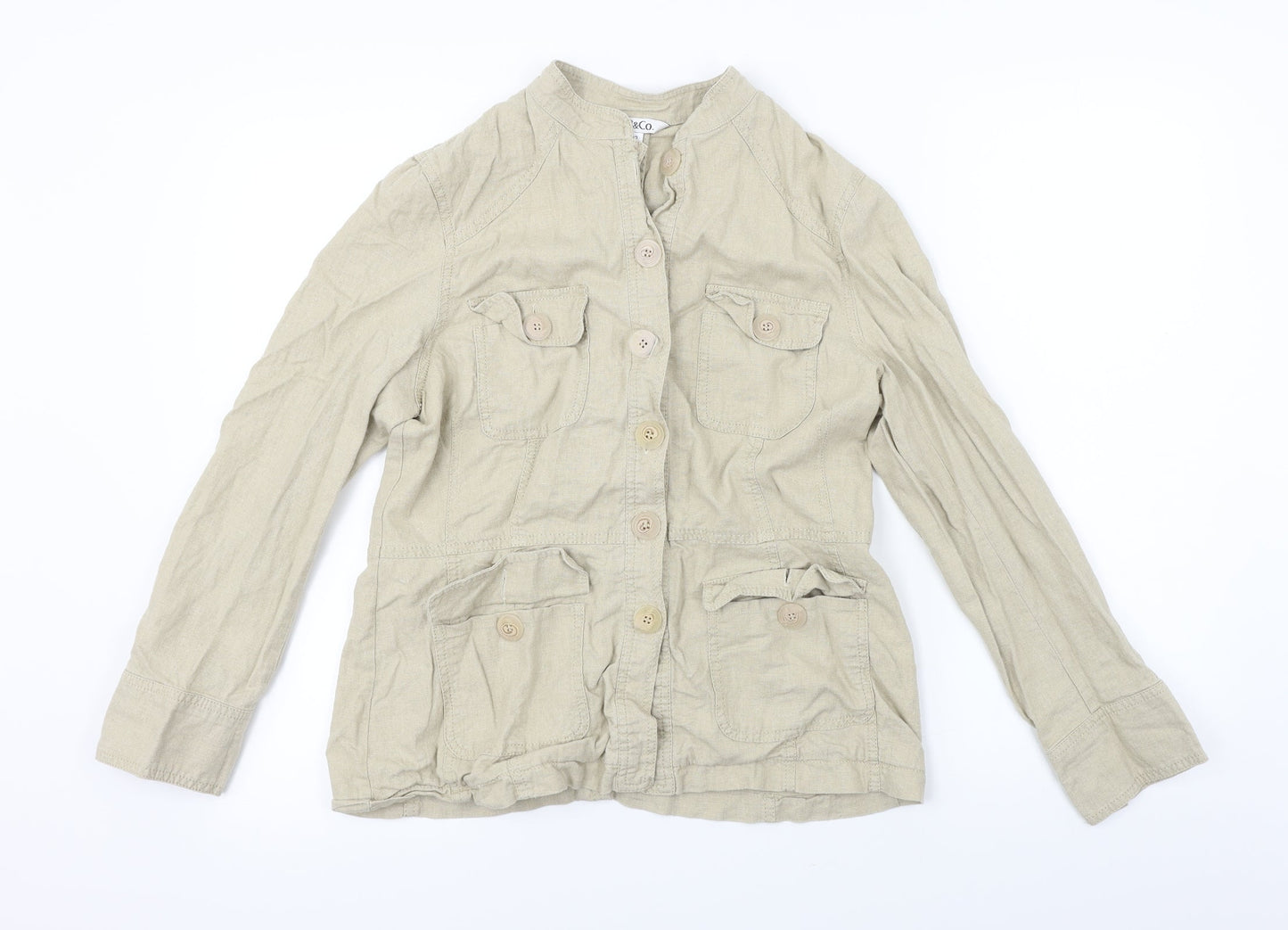 M&Co Womens Beige   Jacket Coat Size 12