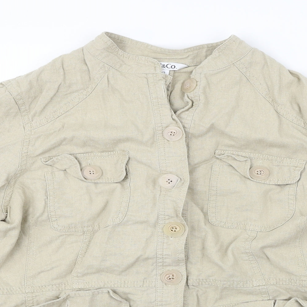 M&Co Womens Beige   Jacket Coat Size 12
