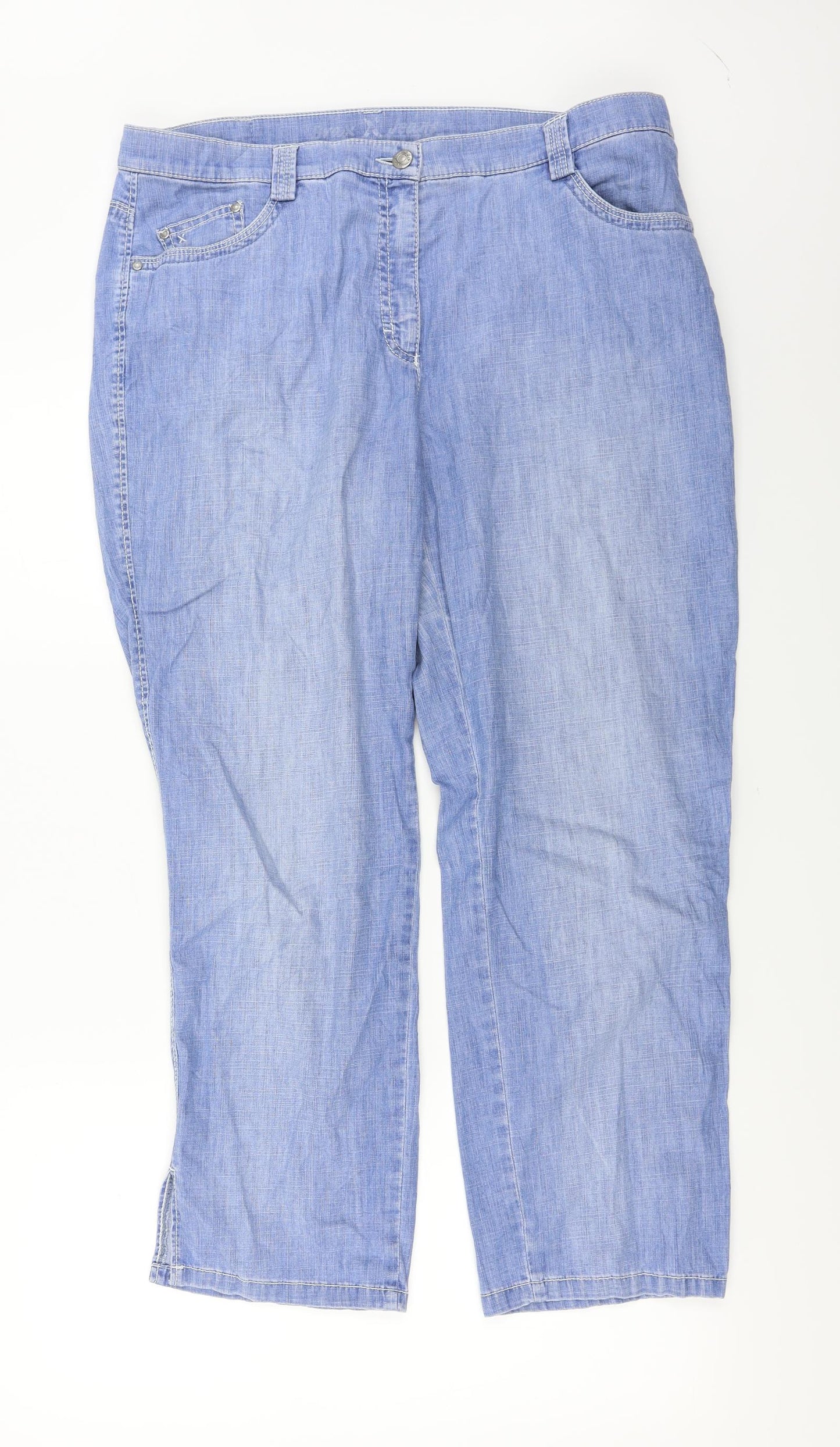 Womens UK Size 34 in Preworn Regular Fit Straight Blue Jeans