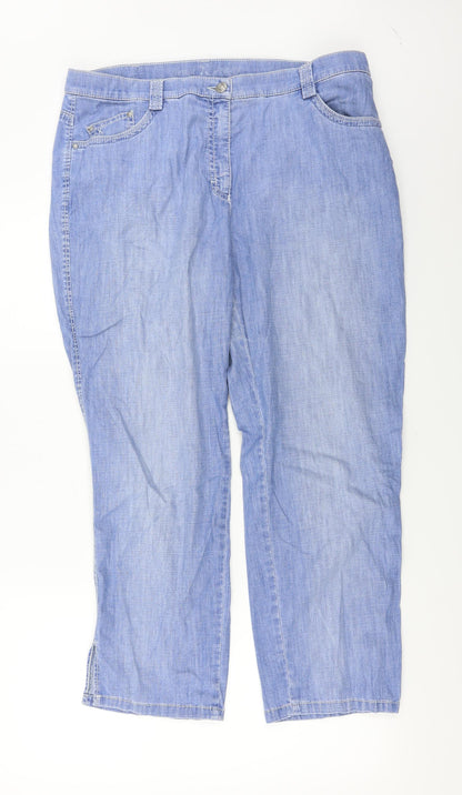 Womens UK Size 34 in Preworn Regular Fit Straight Blue Jeans