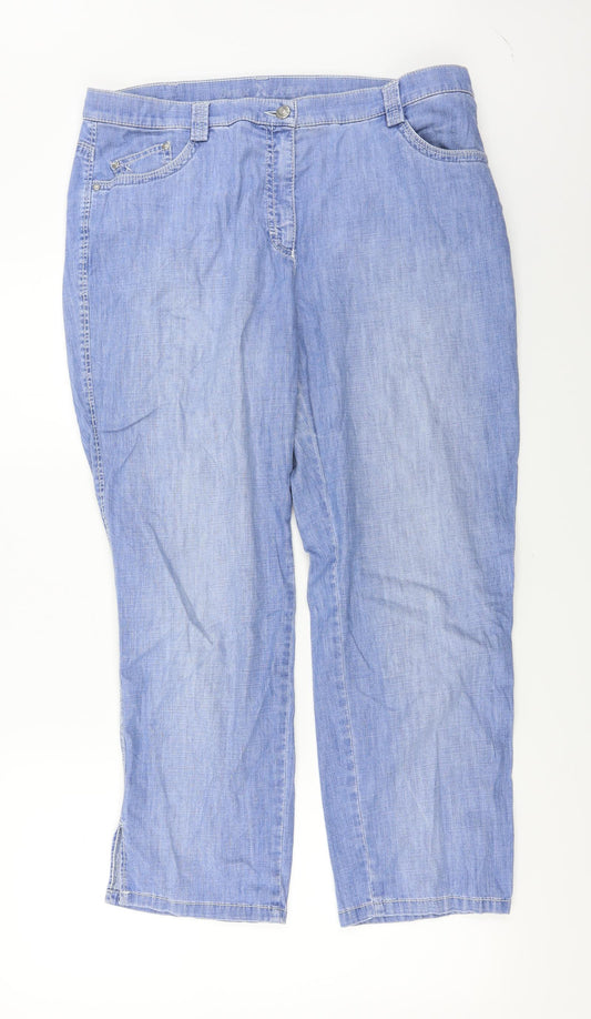 Womens UK Size 34 in Preworn Regular Fit Straight Blue Jeans