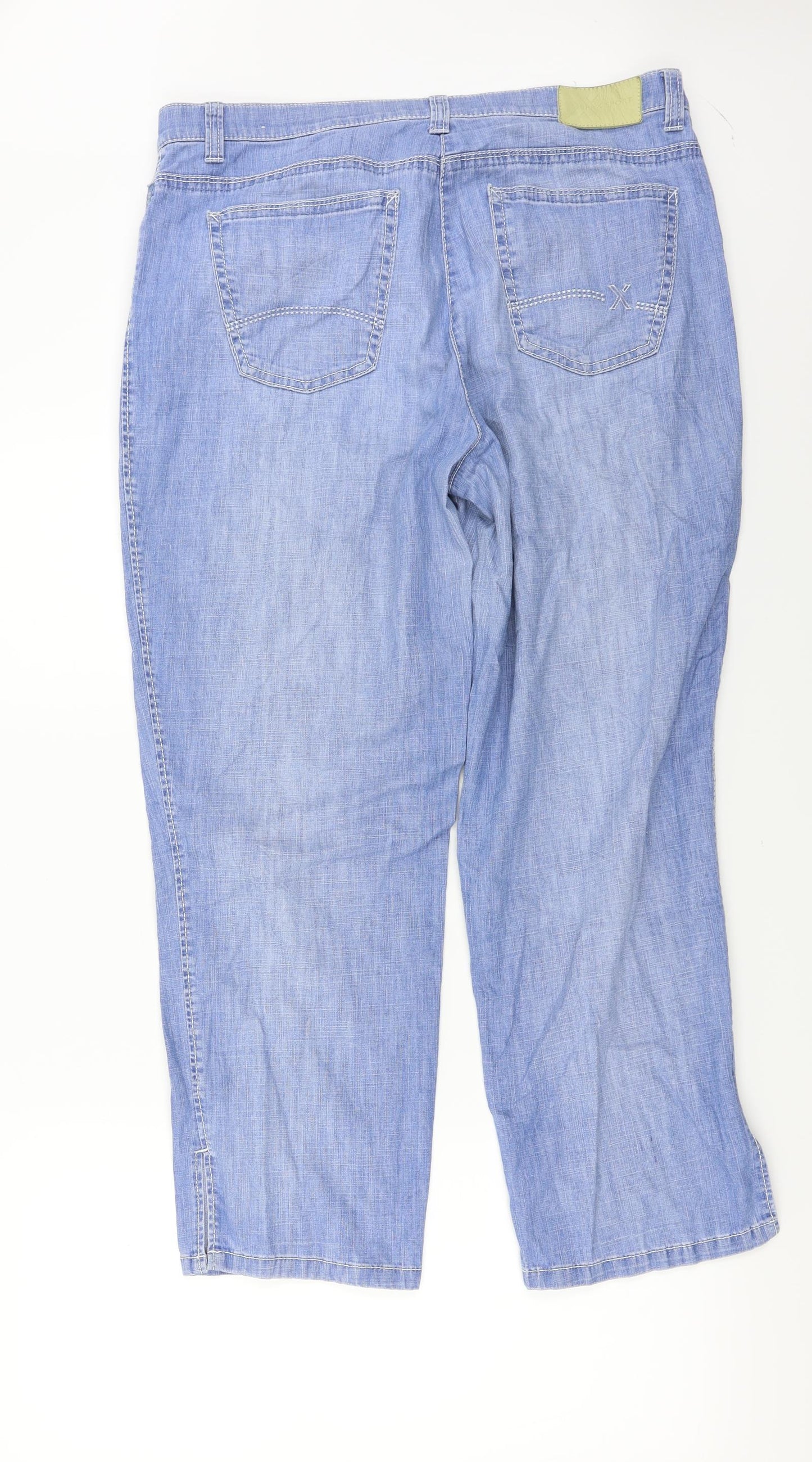 Womens UK Size 34 in Preworn Regular Fit Straight Blue Jeans