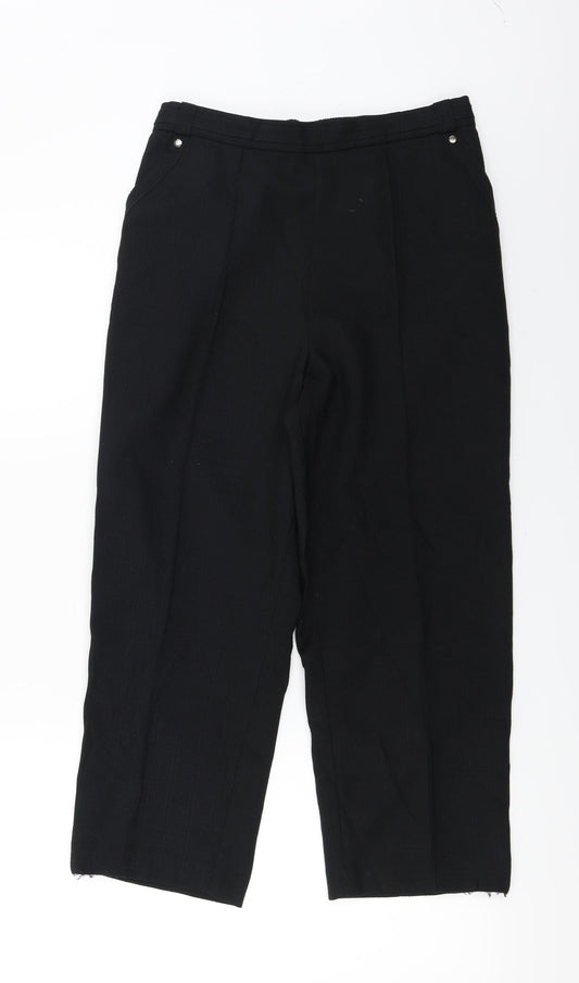 Womens UK Size 10 Marks and Spencer Regular Fit  Black Trousers