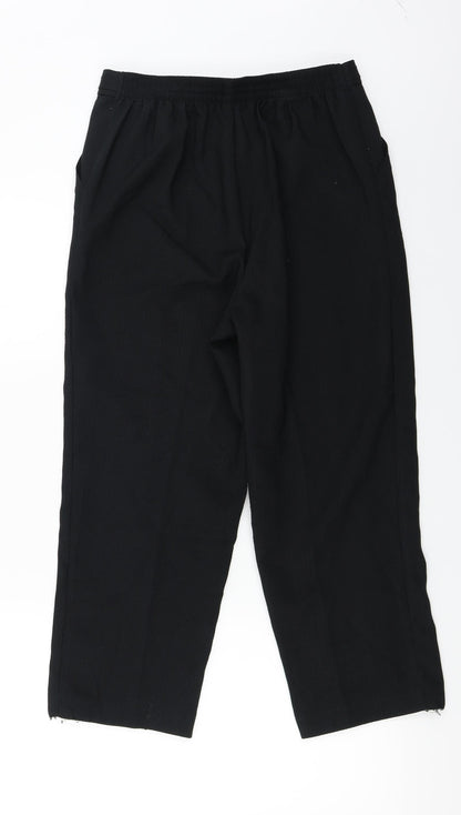 Womens UK Size 10 Marks and Spencer Regular Fit  Black Trousers