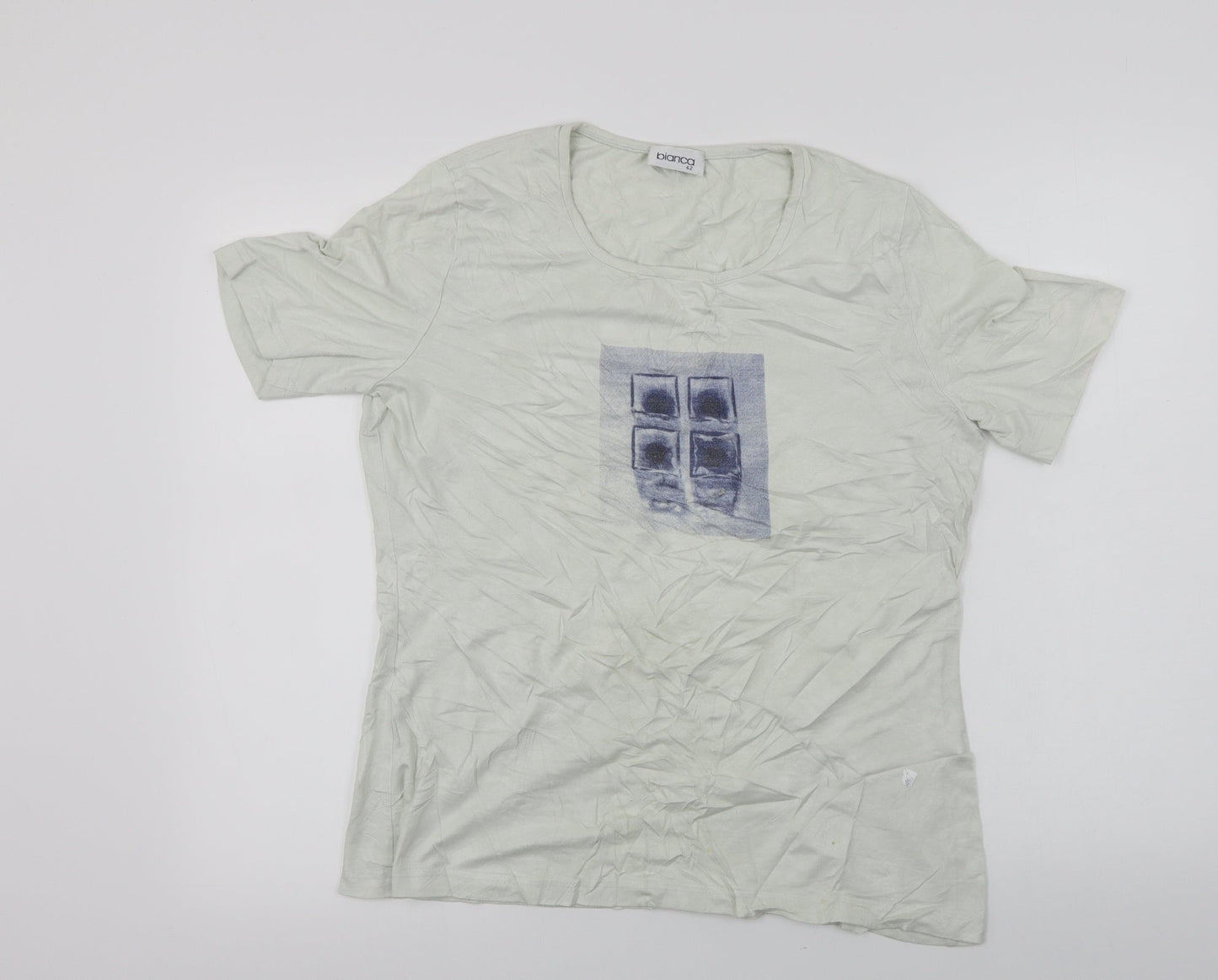 Womens UK Size 14 Bianca Ivory Basic T-Shirt
