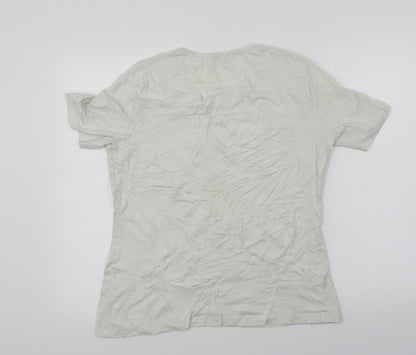 Womens UK Size 14 Bianca Ivory Basic T-Shirt