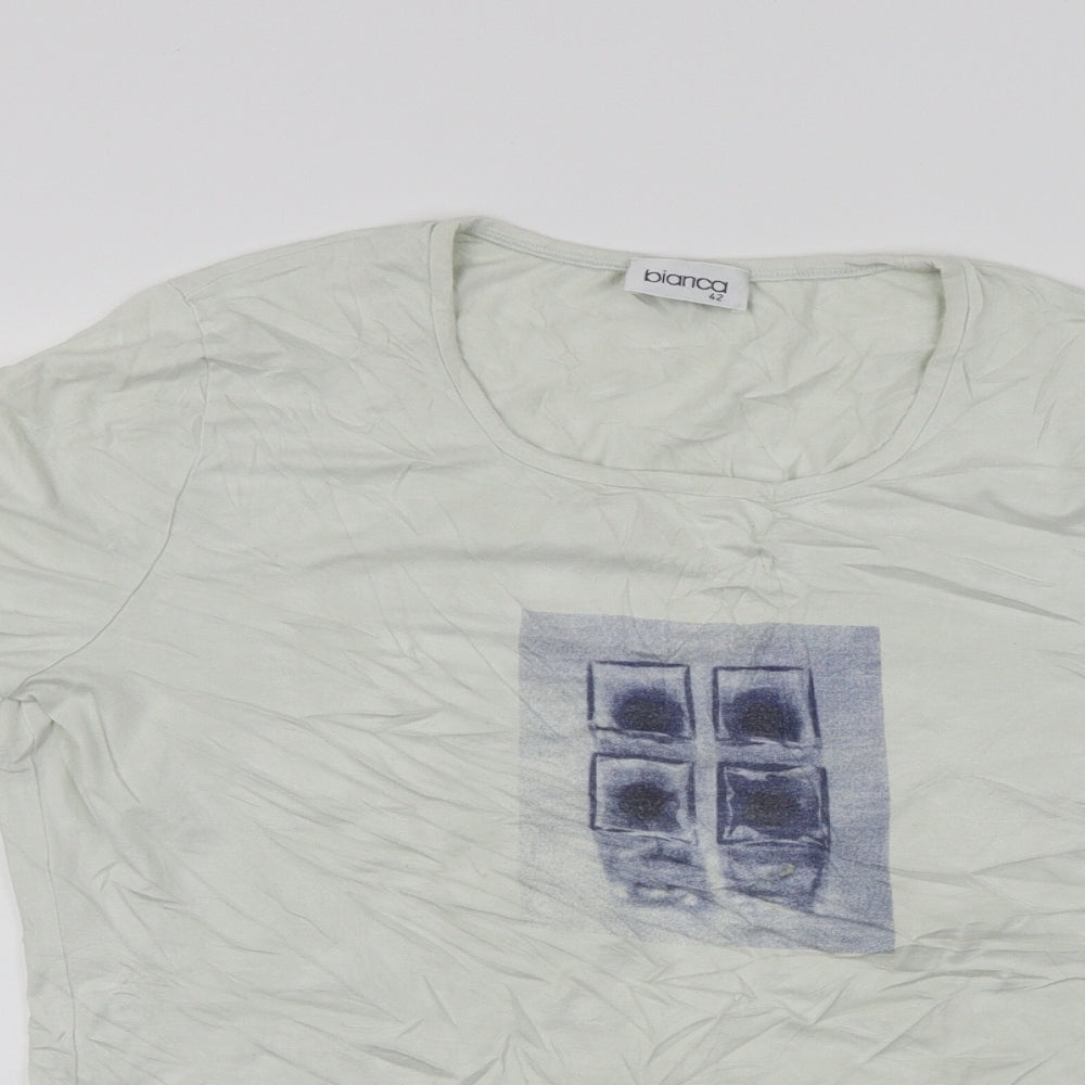 Womens UK Size 14 Bianca Ivory Basic T-Shirt