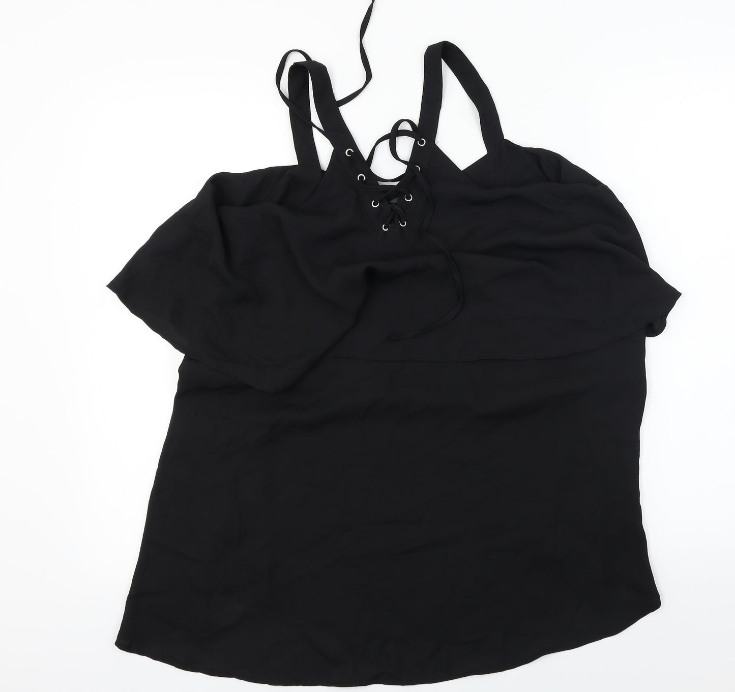 auxo Womens Black   Basic Blouse Size S