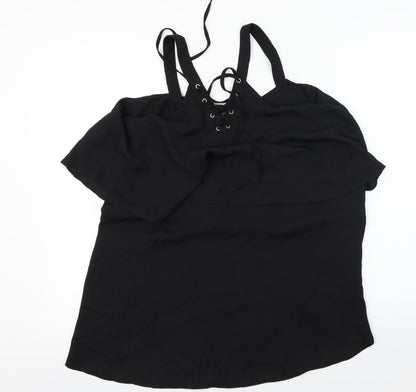 auxo Womens Black   Basic Blouse Size S